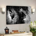 Jesus And The Awesome Lion Canvas Wall Art - Bible Verse Canvas - Scripture Canvas Wall Art 