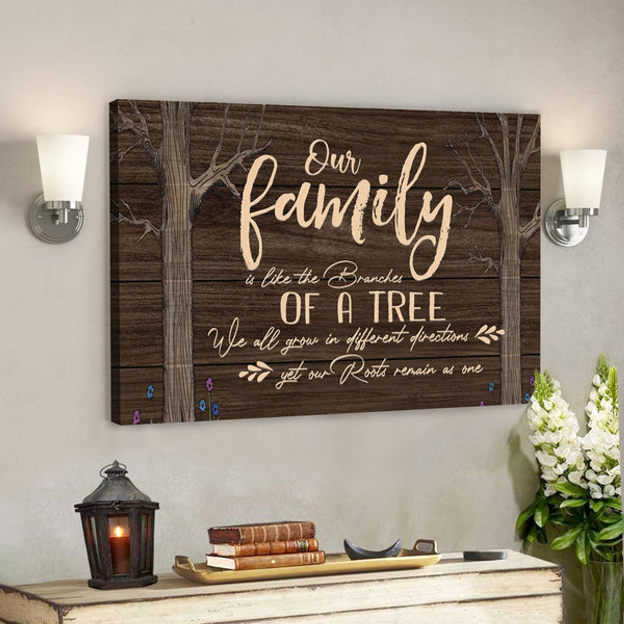 Bible Verse Canvas - Family Is Like The Branches Of A Tree Canvas Print - Scripture Canvas Wall Art 