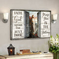 Take His Hand - Until God Opens The Next Door - Bible Verse Canvas - Scripture Canvas Wall Art 