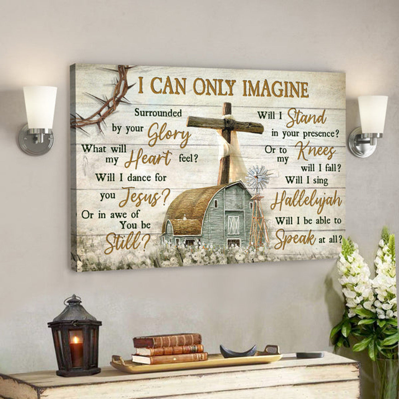 Beautiful Life On Farm - Today I Choose Joy - Bible Verse Canvas - Scripture Canvas Wall Art 