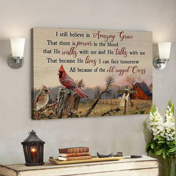 I Still Believe In Amazing Grace - Jesus Canvas Wall Art - Bible Verse Canvas - Christian Canvas Wall Art 