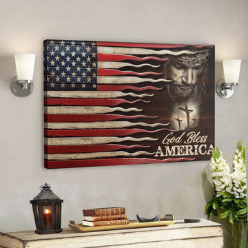 Bible Verse Wall Art Canvas - God Bless The Us Awesome Canvas 