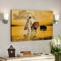 Jesus Walks On Water Canvas Wall Art - The Lion Of Judah - Religious Canvas Poster - Scripture Canvas Wall Art 