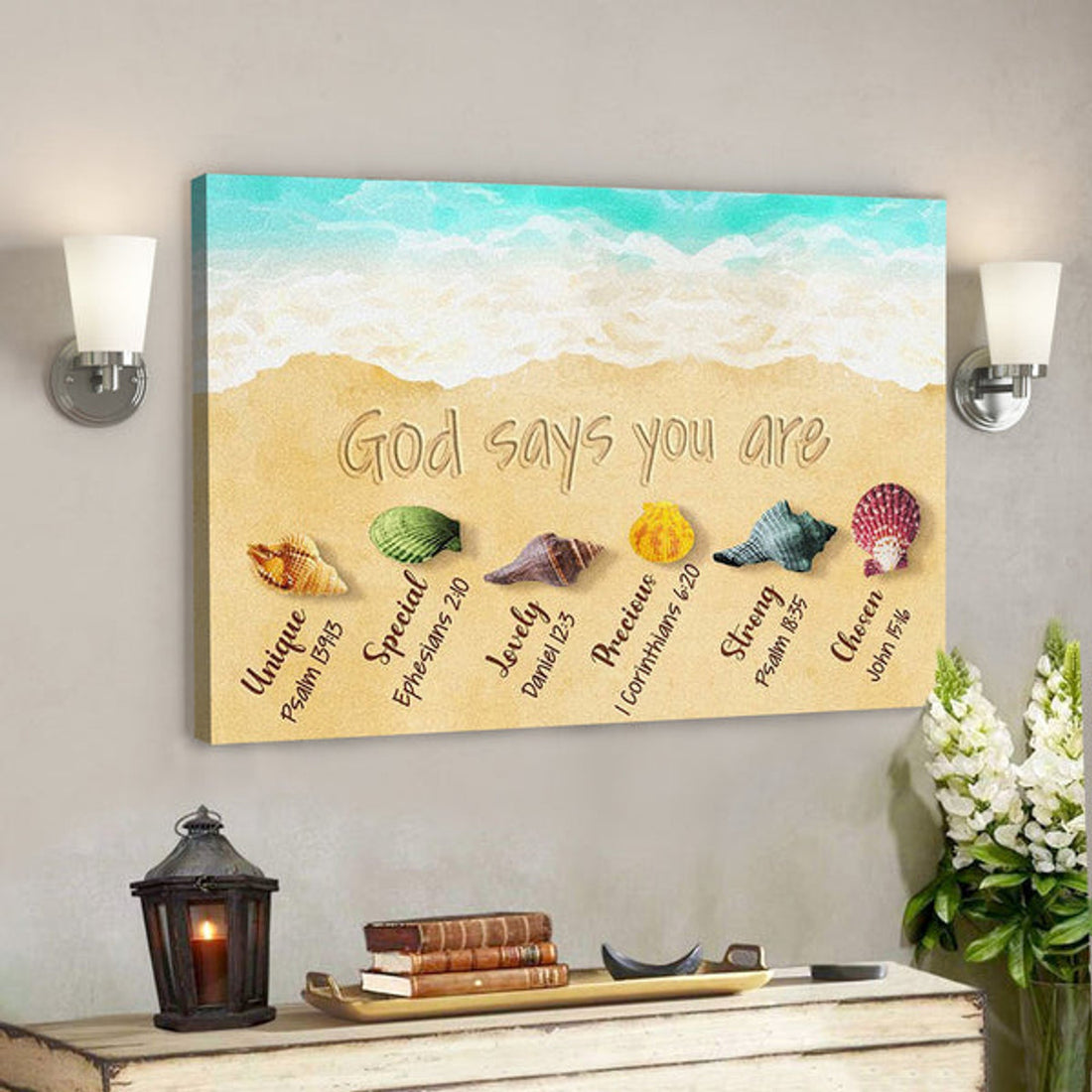 God Canvas - Bible Verse Canvas - God Says You Are Lovely - Beautiful Christian Canvas - Scripture Canvas 
