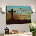 Bible Verse Canvas - Prayers Go Up Blessings Come Down Canvas - Scripture Canvas Wall Art 
