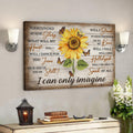 Sunflower And Yellow Butterfly - I Can Only Imagine Canvas Wall Art - Bible Verse Canvas - Scripture Canvas Wall Art 