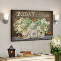 Bible Verse Canvas - Butterfly Flower James 12 Today I Choose Joy Canvas - Scripture Canvas Wall Art 