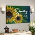 Bible Verse Canvas - Blessed Wall Art Simply Blessed Sunflower Wall Art Canvas - Scripture Canvas Wall Art 
