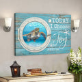 Sea Turtle - Today I Choose Joy Canvas Wall Art - Bible Verse Canvas - Scripture Canvas Wall Art 