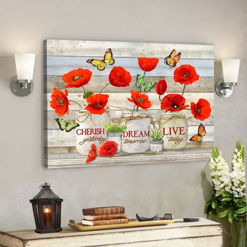 Butterfly – Live Today - Bible Verse Canvas - Scripture Canvas Wall Art 