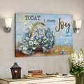 Daisy Basket - Today I Choose Joy Canvas Wall Art - Bible Verse Canvas - Scripture Canvas Wall Art 