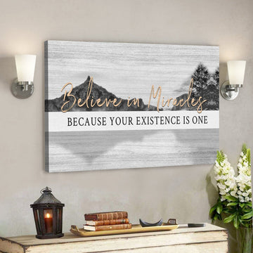 Bible Verse Canvas - Believe In Miracles Canvas - Scripture Canvas Wall Art 