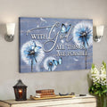 With God Every Are Possible - Bible Verse Canvas - Scripture Canvas Wall Art 