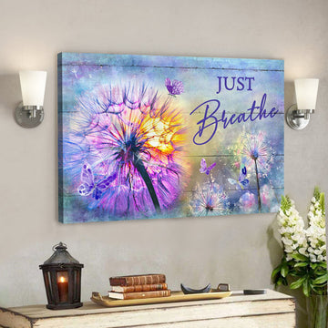 Just Breathe - Jesus Canvas - Wall Art - Bible Verse Canvas - Scripture Canvas Wall Art 
