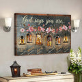Beautiful Old Lamps - God Says You Are Canvas Wall Art - Bible Verse Canvas - Scripture Canvas Wall Art 