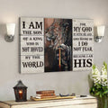 Lion And Warrior Canvas - I Am The Son Of A King Wall Art Decor 