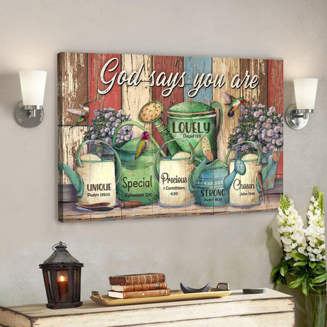 Garden Canvas - God Says You Are Canvas Wall Art - Bible Verse Canvas - Scripture Canvas Wall Art 