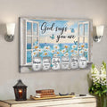 Bible Verse Canvas - Daisy Flower By The Window - God Says You Are Canvas Wall Art 