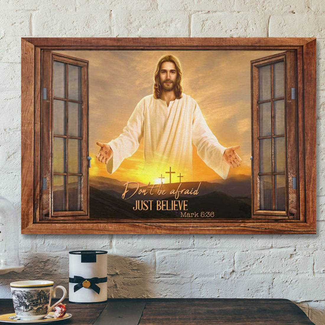Bible Verse Canvas - Don't Be Afraid Just Believe Mark 536 Canvas - Scripture Canvas Wall Art