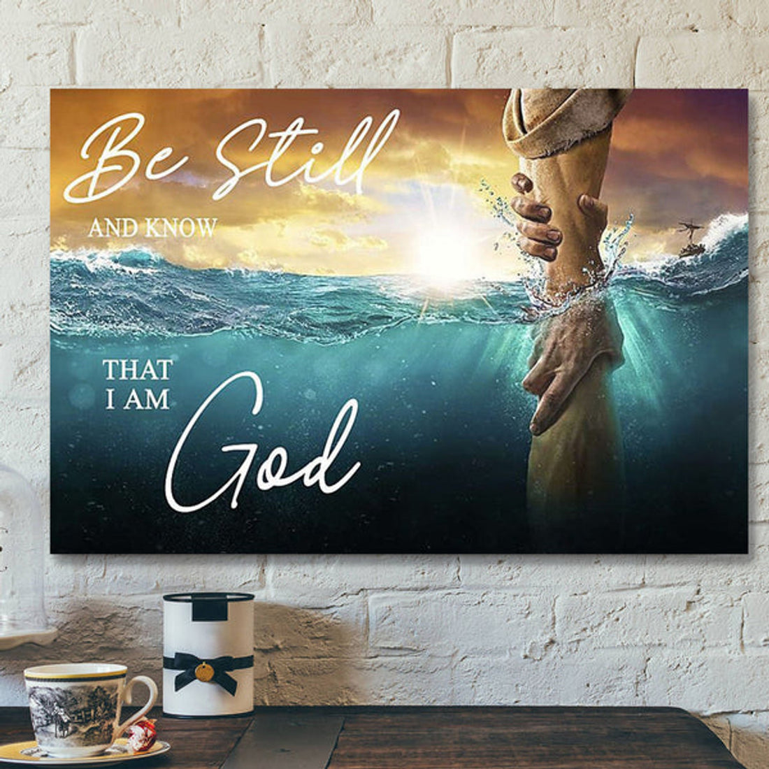 Jesus God Landscape Canvas Prints - God Wall Art - Be Still And Know That I Am God