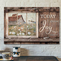 Bible Verse Canvas - Window Frame - Today I Choose Joy Canvas Wall Art