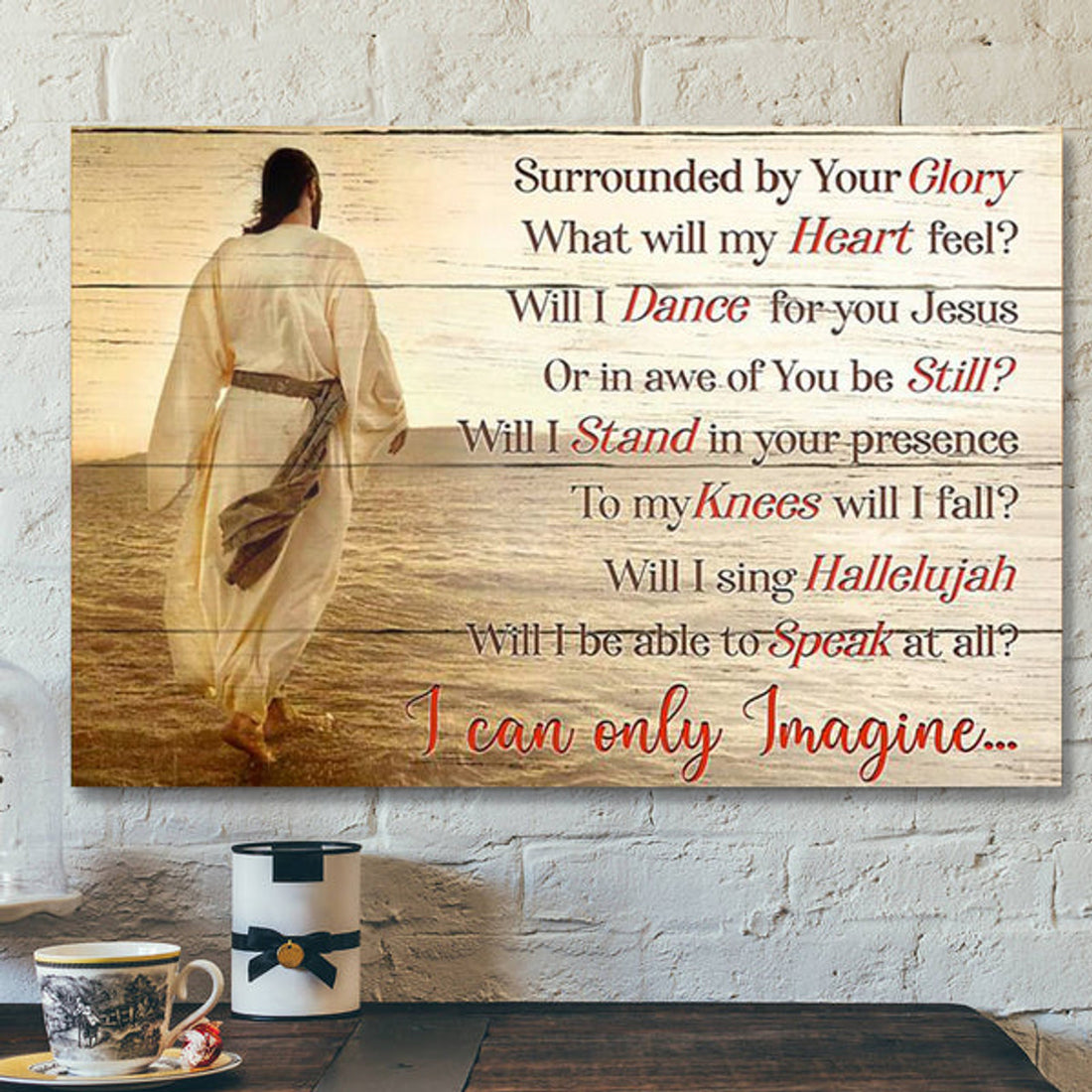 Bible Verse Canvas - Jesus Walking - Scripture Canvas Wall Art