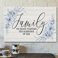 Bible Verse Canvas - Family We Share Together The Blessing Of God Canvas Art - Scripture Canvas Wall Art