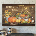 God Canvas Prints - Jesus Canvas Art - Today I Choose Joy James 12 Pumpkin Autumn Wall Art Canvas
