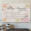 God Canvas Prints - Jesus Canvas Art - Always Remember You Are Braver Christian Wall Art Canvas
