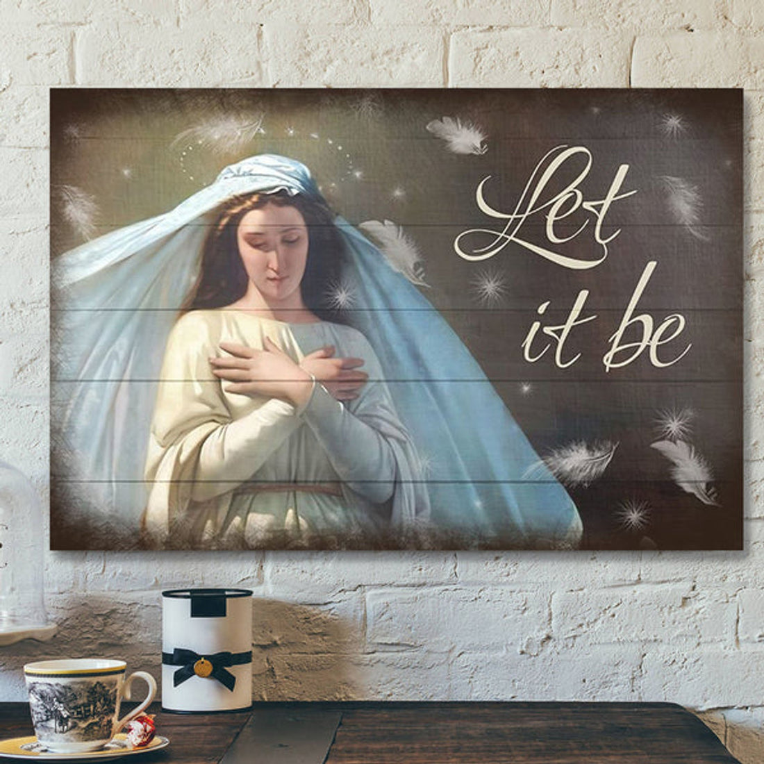 God Canvas - Bible Verse Canvas - Let It Be - Meaningful Christian Canvas - Scripture Canvas