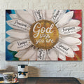 Bible Verse Wall Art Canvas - Colorful Daisy - God Says You Are Canvas