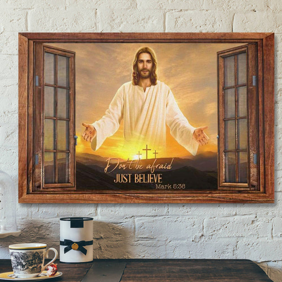 Bible Verse Canvas Prints - Don't Be Afraid Just Believe Mark 5:36 Canvas