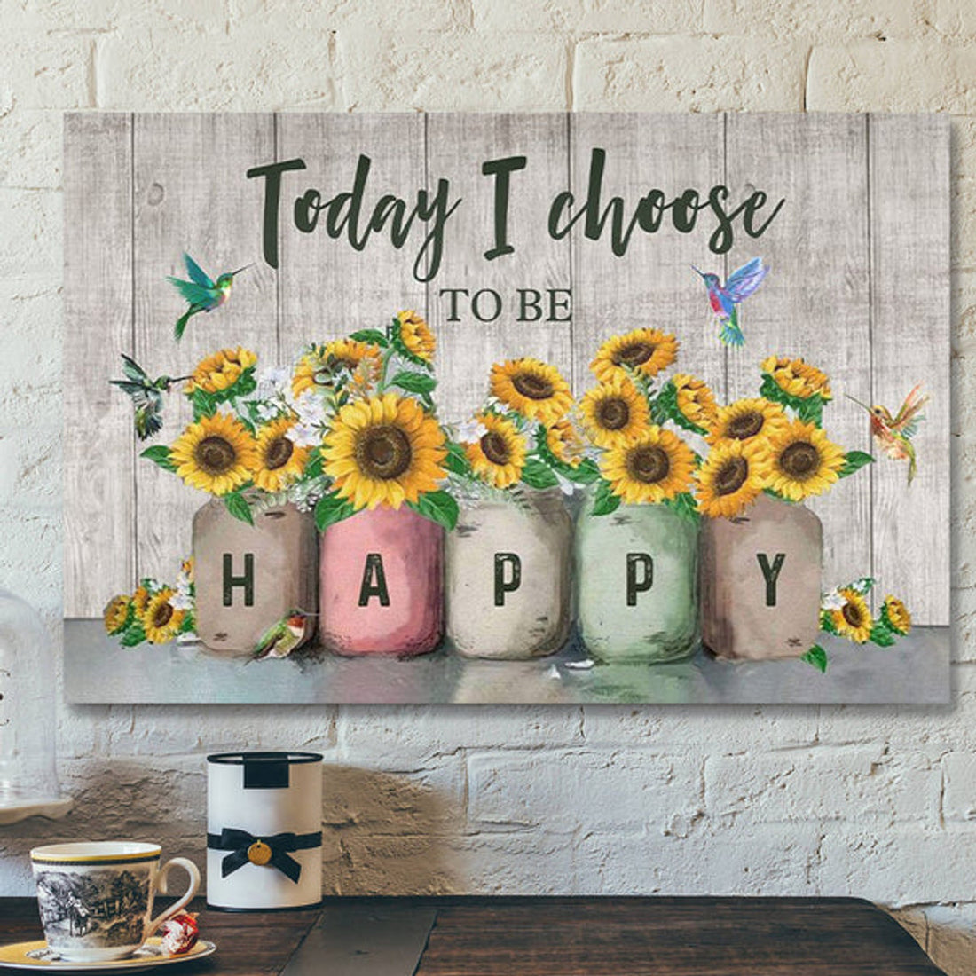 God Canvas - Bible Verse Canvas - Beautiful Jesus Canvas - I Choose Happiness For Today - Scripture Canvas