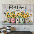 God Canvas - Bible Verse Canvas - Beautiful Jesus Canvas - I Choose Happiness For Today - Scripture Canvas