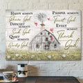 Jesus - Life On Farm - Every Moment Thank God - Bible Verse Canvas - Scripture Canvas Wall Art