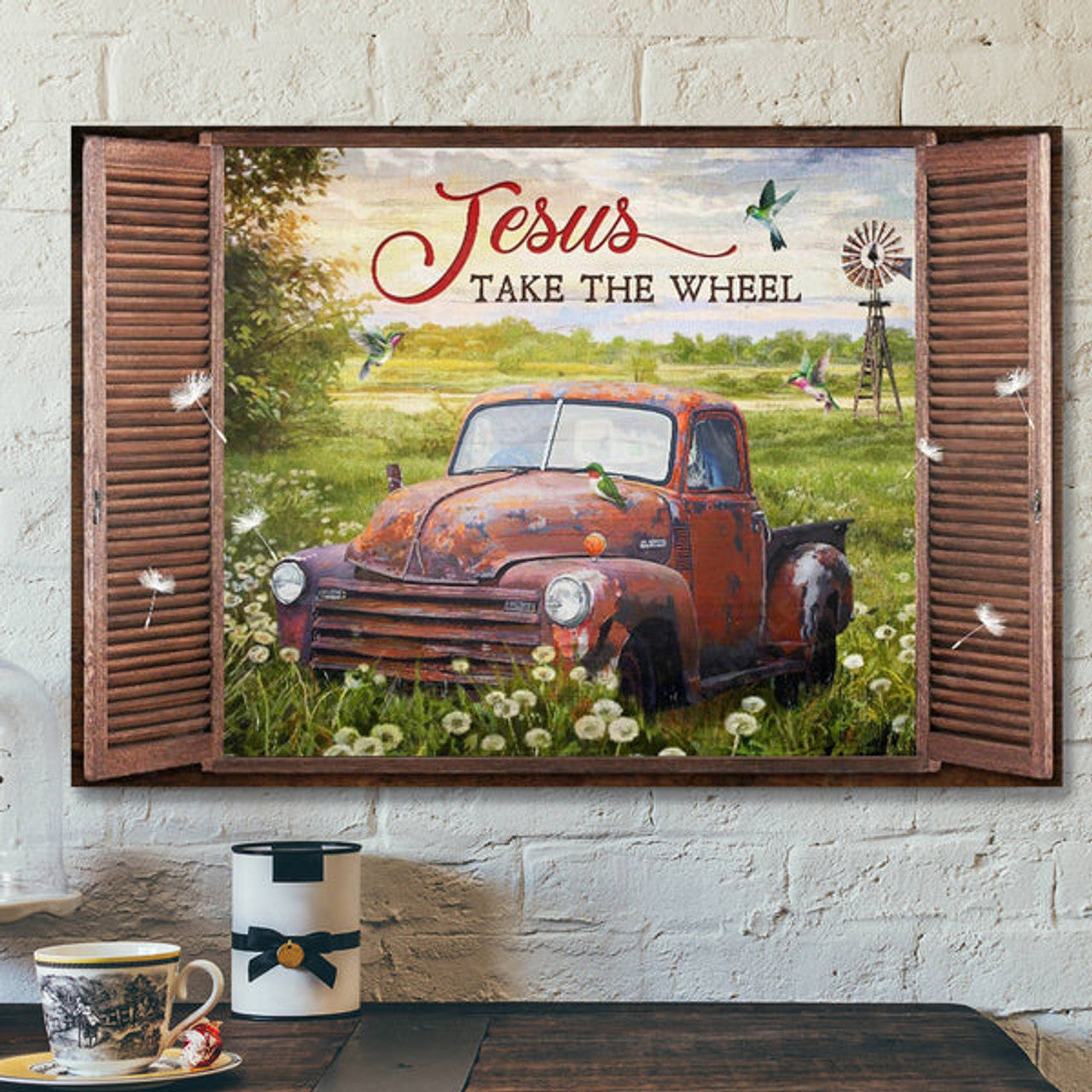 Jesus Take The Wheel - Bible Verse Canvas - Scripture Canvas Wall Art