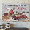 God Canvas Prints - Jesus Canvas Art - All Hearts Come Home For Christmas Wall Art Canvas Christian Christmas Gifts