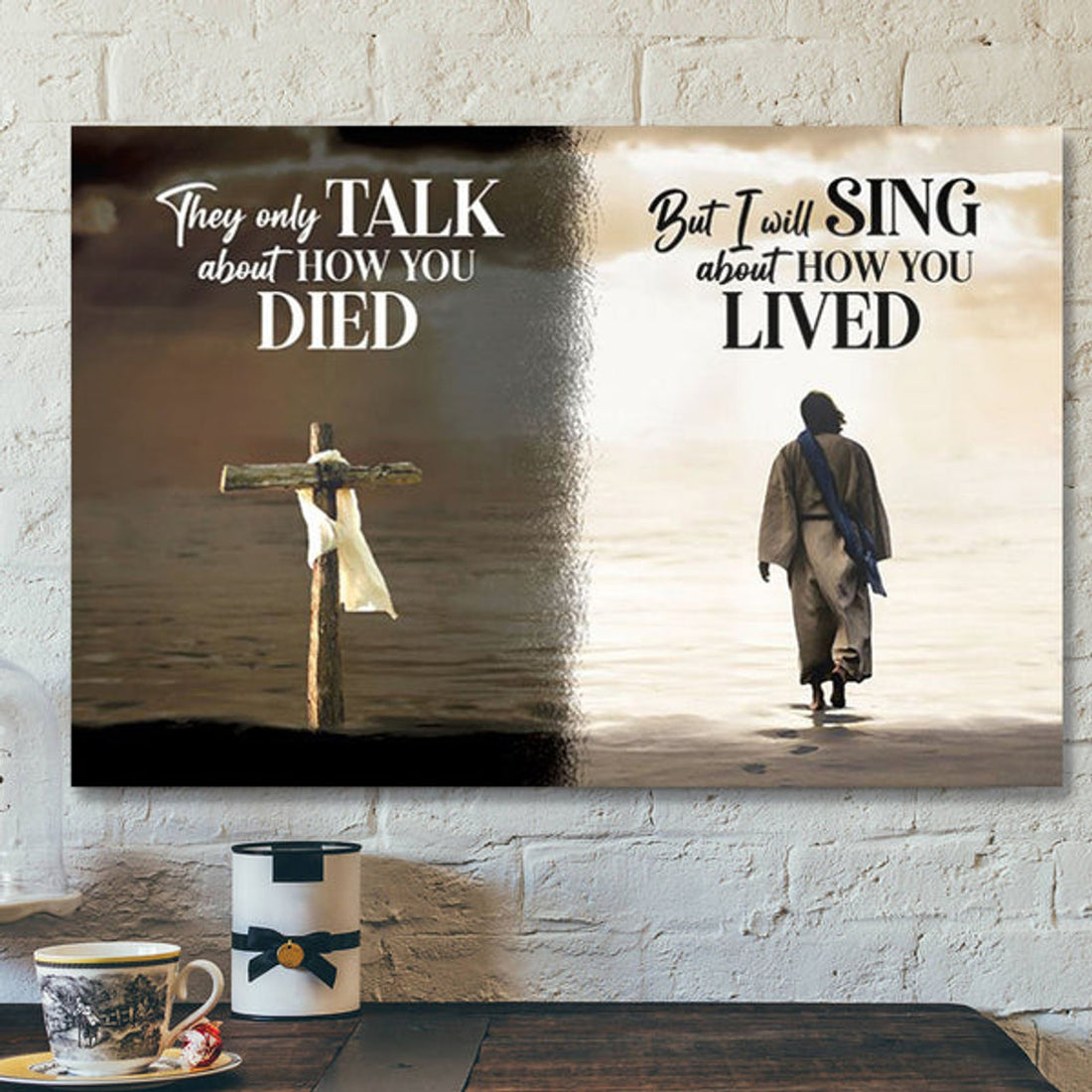 God Canvas - Bible Verse Canvas - Unique Christian Canvas - I Will Sing About How You Lived - Scripture Canvas