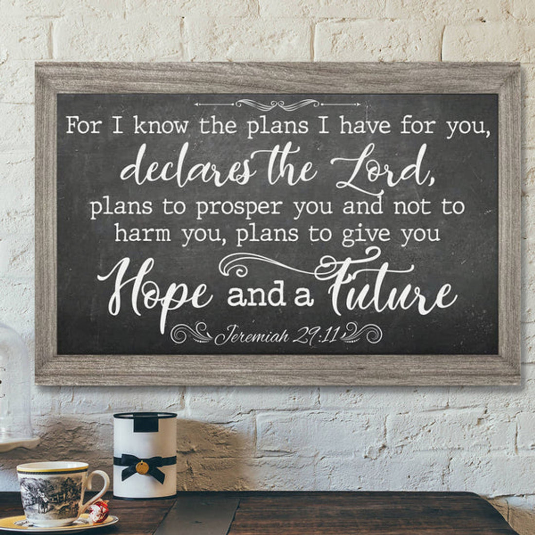 God Canvas Prints - Jesus Canvas Art - For I Know The Plans I Have For You Jeremiah 2911 Bible Verse Wall Art Canvas