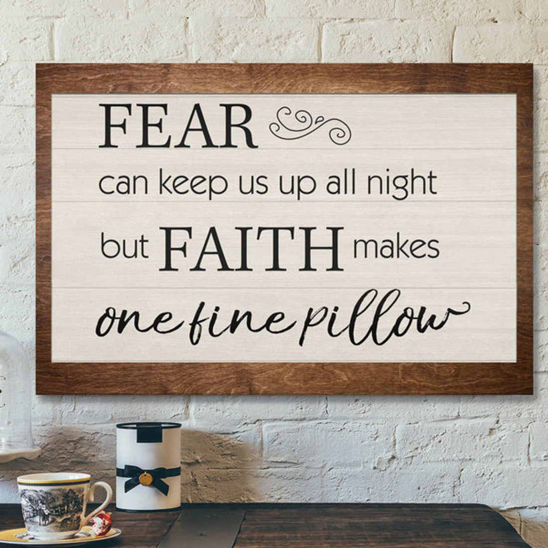 Bible Verse Canvas - God Canvas - Faith Makes One Fine Pillow Canvas Print - Scripture Canvas Wall Art