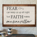 Bible Verse Canvas - God Canvas - Faith Makes One Fine Pillow Canvas Print - Scripture Canvas Wall Art