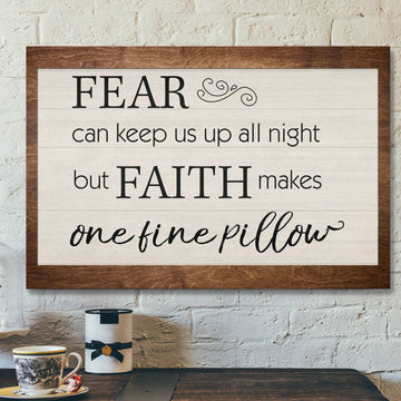 Bible Verse Canvas - God Canvas - Faith Makes One Fine Pillow Canvas Print - Scripture Canvas Wall Art