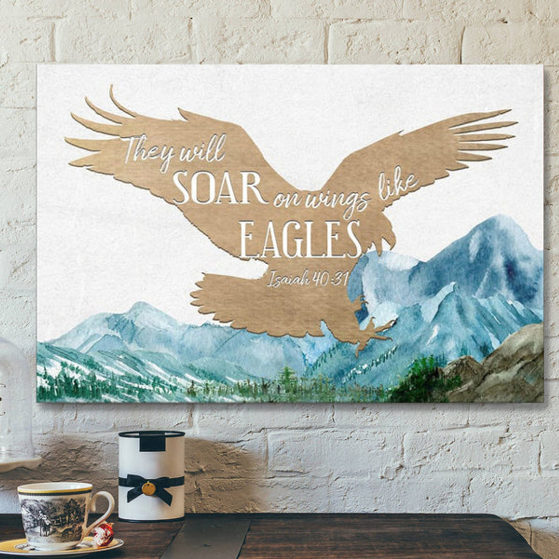 Bible Verse Canvas - They Will Soar On Wings Like Eagles Isaiah 4031 Canvas - Scripture Canvas Wall Art