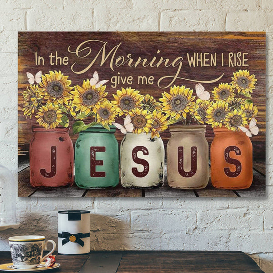 In The Morning When I Rise Give Me Jesus Canvas Poster - Bible Verse Wall Art