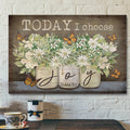 Bible Verse Canvas - Butterfly Flower James 12 Today I Choose Joy Canvas - Scripture Canvas Wall Art