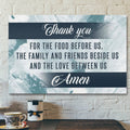 Bible Verse Canvas - Thank You For The Food Before Us Christian Canvas Wall Art - Scripture Canvas Wall Art