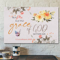 Bible Verse Canvas - 1 Corinthians 1510 Not Me But The Grace Of God Within Me Canvas - Scripture Canvas Wall Art