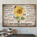 Sunflower And Yellow Butterfly - I Can Only Imagine Canvas Wall Art - Bible Verse Canvas - Scripture Canvas Wall Art