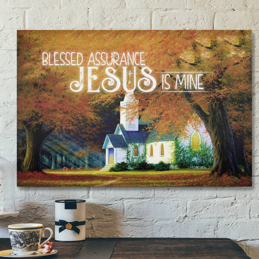 Bible Verse Canvas - Blessed Assurance Jesus Is Mine Canvas Wall Art - Scripture Canvas Wall Art
