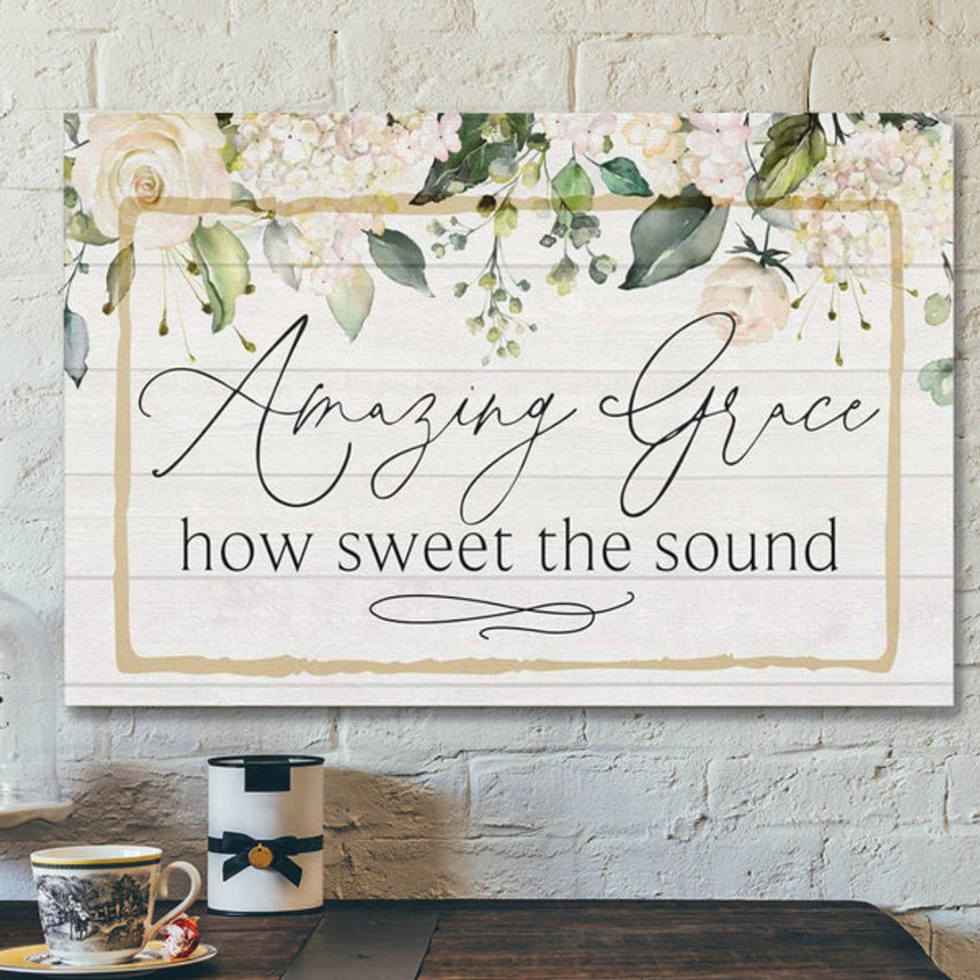 God Canvas Prints - Jesus Canvas Art - Amazing Grace How Sweet The Sound Canvas Print - Christian Wall Art